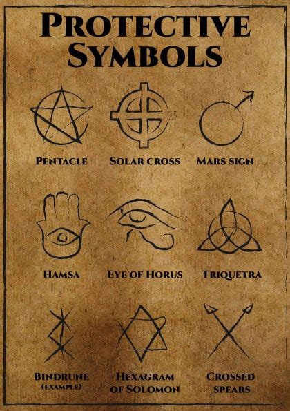 Protectiin magical symbols